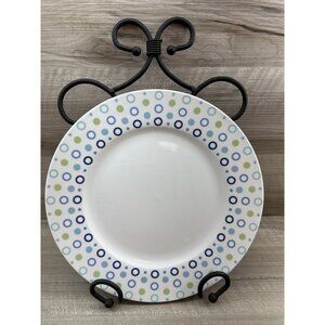 Studio Nova Top Circles  Fine Porcelain 11 7/8 Dinner Plate Disc Pattern LM208